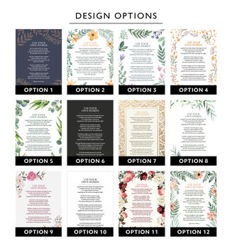 Floral Poem Personalised Keepsake Gift, 2 of 12