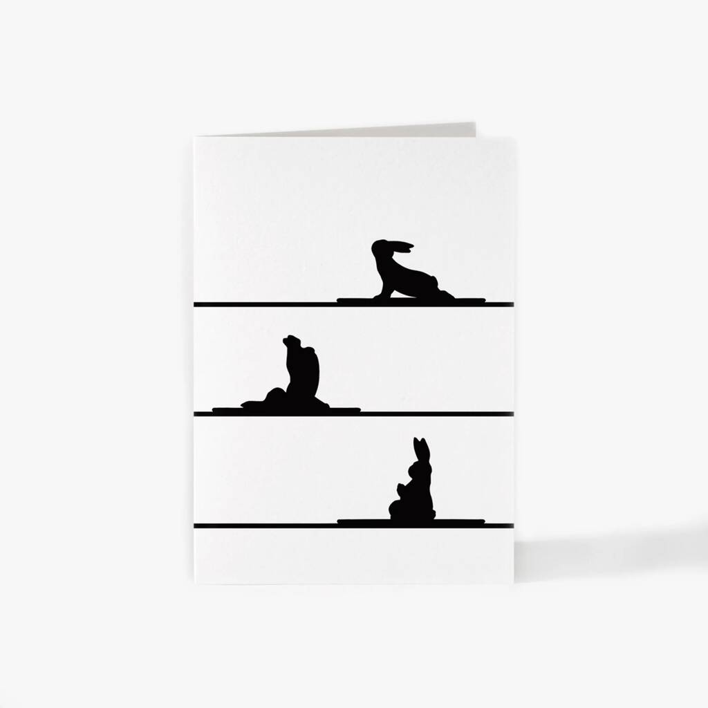 Yoga Rabbit Greeting Card