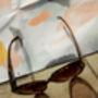 Tortoise Shell Circle Arm Detail Oversize Sunglasses, thumbnail 3 of 7