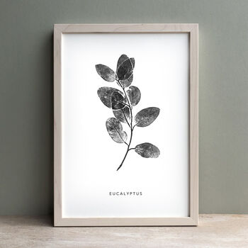 Personalised Eucalyptus Monoprint Fine Art Print, 5 of 6