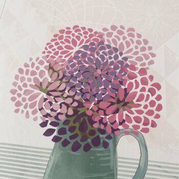 Illustrated Vase Of Peonies A4 Print, 5 of 5