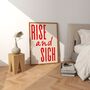 Rise And Sigh Funny Bedroom Print, thumbnail 1 of 3