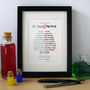 'Dr Jekyll And Mr Hyde' Typographic Letterpress Print, thumbnail 1 of 3