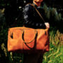 Genuine Leather Duffel With Zip Pocket, thumbnail 7 of 12