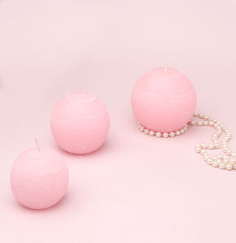G Decor Georgia Light Pink Ombre Sphere Ball Candles, 2 of 9