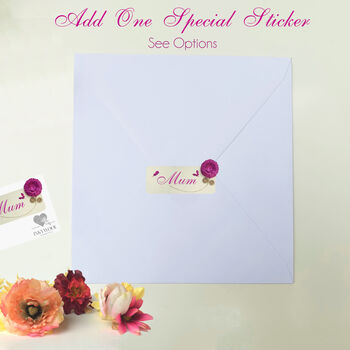 Butterfly Flowers Mum Birthday Card, Not 3D, 5 of 12