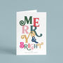Personalised 'Merry And Bright' Christmas Card Pack, thumbnail 2 of 4