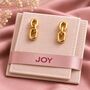 Gold Plated Chunky Chain Drop Earrings, thumbnail 5 of 5