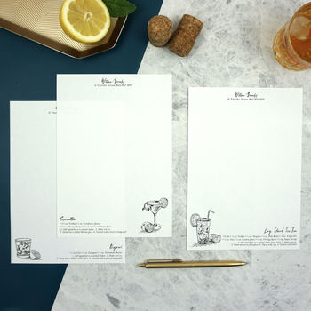 The Cocktail Collection Personalised Writing Paper, 4 of 8