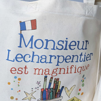 Personalised French Teacher Bag, 6 of 12