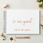 Personalised Be Our Guest Wedding Guest Book, thumbnail 1 of 10