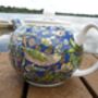 Two Cup Teapot In Blue Strawberry Thief Design, thumbnail 3 of 11