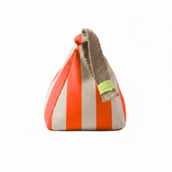 Hand Painted Linen Sustainable Doorstop In Stripe Print, 3 of 12