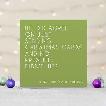 No Presents Christmas Card, 2 of 2