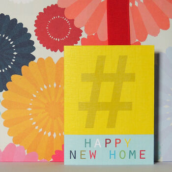 Mini Hashtag Happy New Home Card, 3 of 5