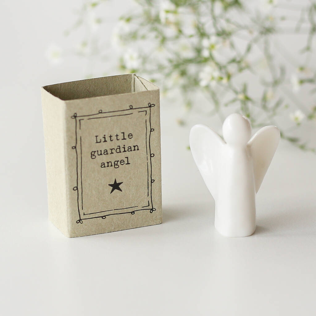Guardian Angel Gift Porcelain Angel In A Matchbox, 1 of 3
