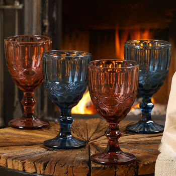 Set Of Four Sapphire And Amethyst Goblets, 3 of 6