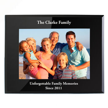 Black Glass Landscape Photo Frame 5x7, 6 of 7