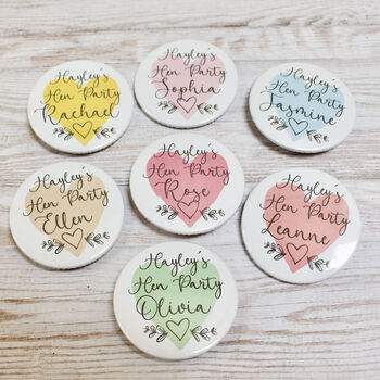 Personalised Hen Party Badge Party Favour, 2 of 8
