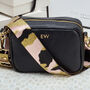 Personalised Grained Leather Crossbody Bag With Strap, thumbnail 1 of 12