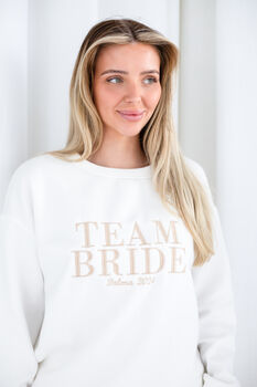Personalised Embroidered Ladies Bridesmaid Sweatshirt, 4 of 11