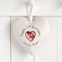 Personalised 1st Birthday Hanging Heart Gift For Girl, thumbnail 3 of 12