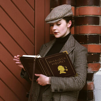 Sherlock Holmes Silhouette Burgundy Book Small Handbag, 8 of 9