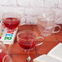 G Decor Set Of Four Marcelle Clear Textured Glass Cups, thumbnail 1 of 4