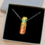 Autumn Coloured Glass Pendant And Silver Necklace, thumbnail 1 of 12