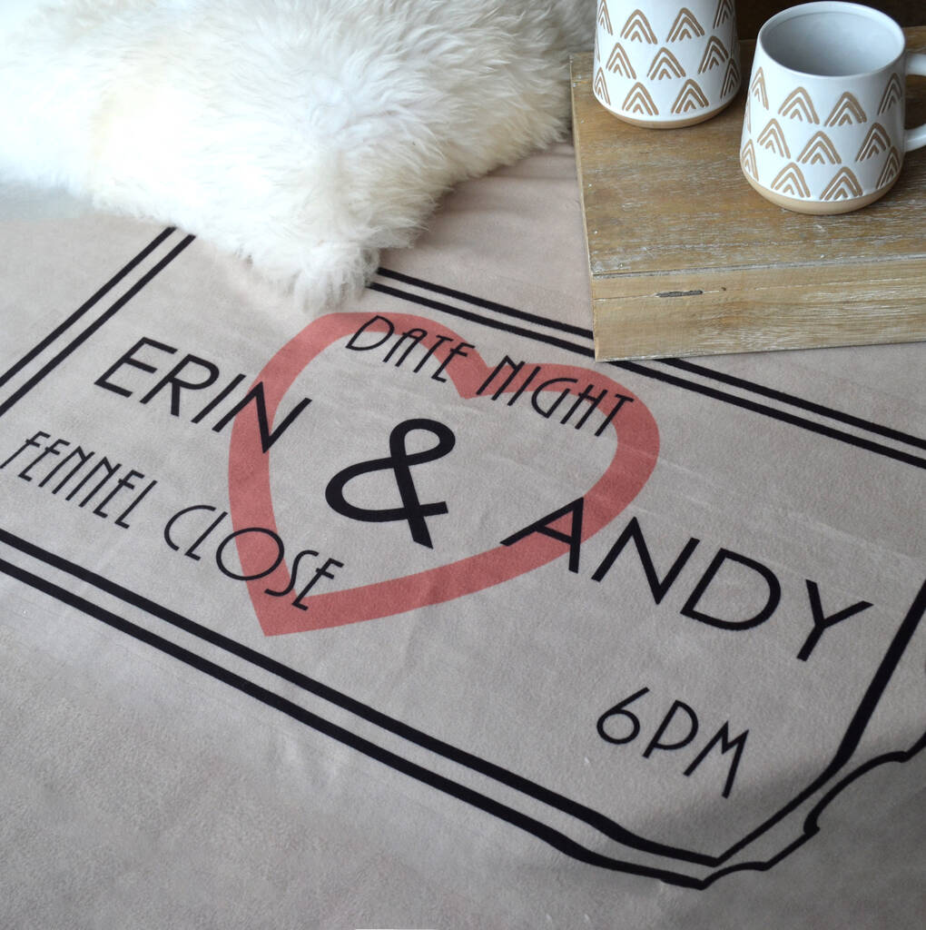 Personalised Date Night Blanket By Solesmith
