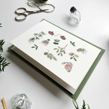 ‘Warm And Cosy Things’ Hand Illustrated Christmas Card, 3 of 3