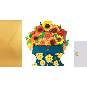 Sunflower Pop Up Card For Celebrations And Greetings, 3 of 5