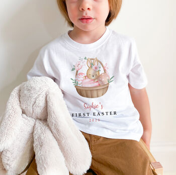 Personalised First Easter Bunny T Shirt Gift, 7 of 12
