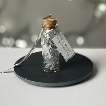 Miniature Silver Snowflakes Personalised Christmas Decoration, 9 of 11