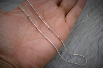 925 Silver Bead Chain Necklace, 3 of 4