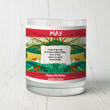 May Birthday Handpoured Rose Scented Candle, 4 of 7