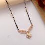 Indian Nazaria Rose Gold Zircon Mangalsutra Necklace, thumbnail 3 of 4