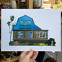 'Woodland Dacha, Russia' Recycled Paper Collage Print, thumbnail 1 of 5