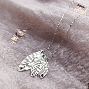 Personalised Family Leaf Necklace, 2 of 9