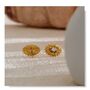 Cannes D’or Gold Crystal Flower V Gift Mini Stud Earrings, thumbnail 3 of 7