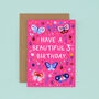 Any Age Butterfly Birthday Card, Girls Age Birthday Card, Ladybirds, thumbnail 2 of 8