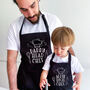 Personalised Dad Son Daughter Matching Aprons, thumbnail 1 of 6