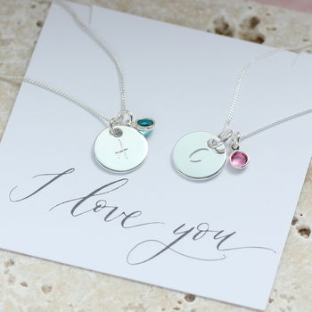 Personalised Necklace With Mini Birthstone, 2 of 7