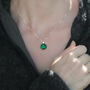 Emerald Green Fused Glass Pendant Necklace, thumbnail 3 of 12