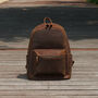 Front Pocket Vintage Look Leather Backpack, thumbnail 1 of 6