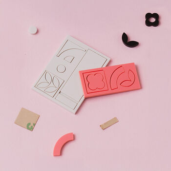 Pink Geometric Necklace Making Kit, Statment Diy Jewellery Craft Kit, 3 of 9