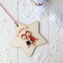 Personalised Couple And Puppy Christmas Decoration, thumbnail 2 of 5
