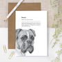 Funny Boxer Illustration Card For Dog Lovers, thumbnail 1 of 6