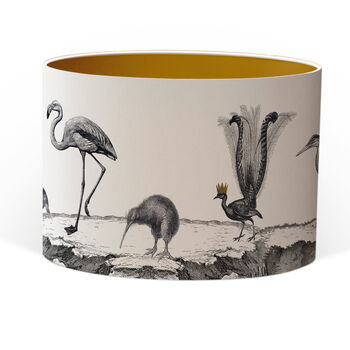 Birds Night Out Hand Gilded Lampshade, 4 of 6