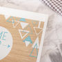Geometric Blue Wooden Serving Tray, thumbnail 4 of 7
